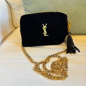 YSL velvet gift with purchase cosmetics bag